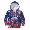 Personalized Sydney Roosters Kid Hoodie Aboriginal Pattern with Graffiti Style Design
