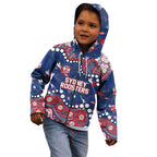 Personalized Sydney Roosters Kid Hoodie Aboriginal Pattern with Graffiti Style Design