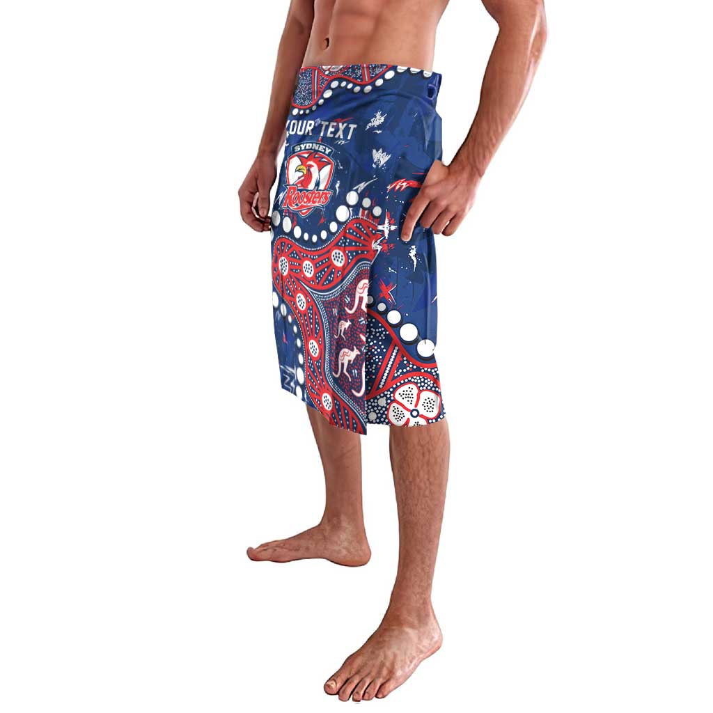 Personalized Sydney Roosters Lavalava Aboriginal Pattern with Graffiti Style Design