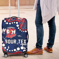 Personalized Sydney Roosters Luggage Cover Aboriginal Pattern with Graffiti Style Design