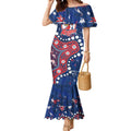Personalized Sydney Roosters Mermaid Dress Aboriginal Pattern with Graffiti Style Design