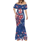 Personalized Sydney Roosters Mermaid Dress Aboriginal Pattern with Graffiti Style Design
