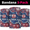 Personalized Sydney Roosters Neck Gaiter Aboriginal Pattern with Graffiti Style Design