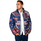 Personalized Sydney Roosters Padded Jacket Aboriginal Pattern with Graffiti Style Design