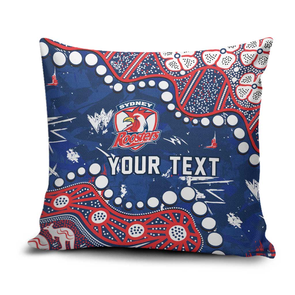 Personalized Sydney Roosters Pillow Cover Aboriginal Pattern with Graffiti Style Design