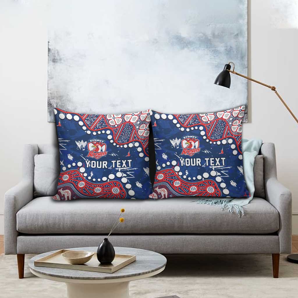 Personalized Sydney Roosters Pillow Cover Aboriginal Pattern with Graffiti Style Design
