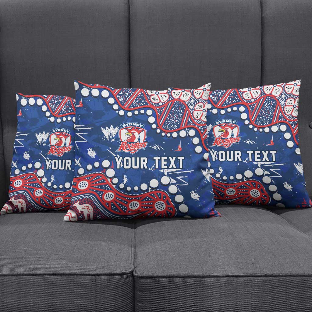 Personalized Sydney Roosters Pillow Cover Aboriginal Pattern with Graffiti Style Design