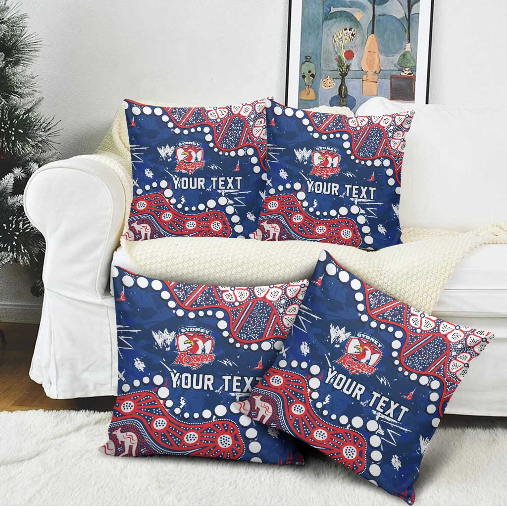Personalized Sydney Roosters Pillow Cover Aboriginal Pattern with Graffiti Style Design