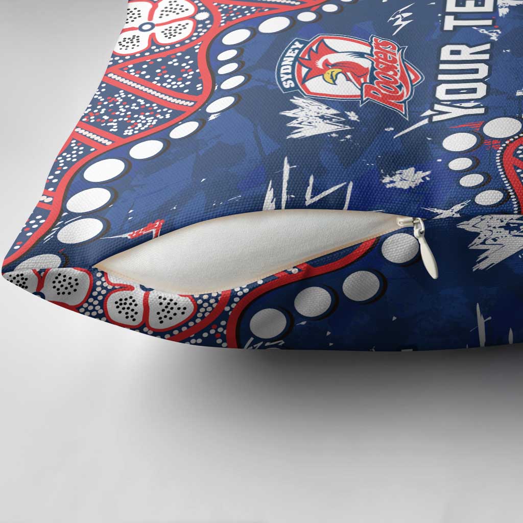 Personalized Sydney Roosters Pillow Cover Aboriginal Pattern with Graffiti Style Design