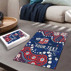 Personalized Sydney Roosters Puzzle Aboriginal Pattern with Graffiti Style Design