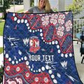 Personalized Sydney Roosters Quilt Aboriginal Pattern with Graffiti Style Design