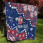 Personalized Sydney Roosters Quilt Aboriginal Pattern with Graffiti Style Design