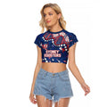 Personalized Sydney Roosters Raglan Cropped T Shirt Aboriginal Pattern with Graffiti Style Design