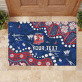Personalized Sydney Roosters Rubber Doormat Aboriginal Pattern with Graffiti Style Design