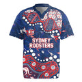 Personalized Sydney Roosters Rugby Jersey Aboriginal Pattern with Graffiti Style Design