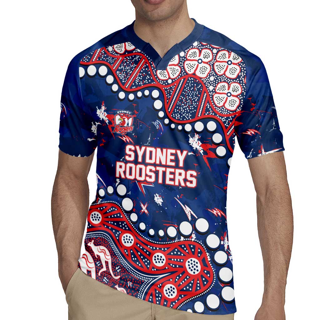Personalized Sydney Roosters Rugby Jersey Aboriginal Pattern with Graffiti Style Design