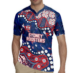 Personalized Sydney Roosters Rugby Jersey Aboriginal Pattern with Graffiti Style Design