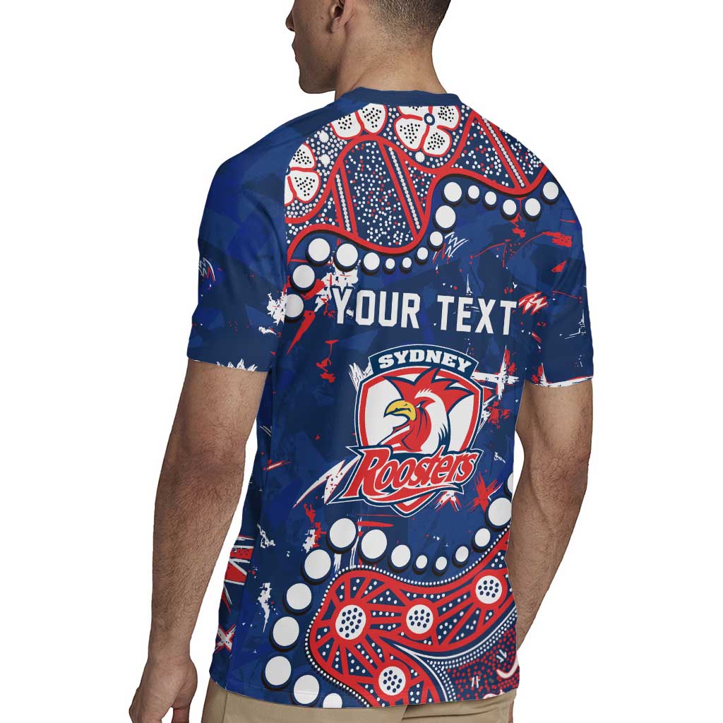 Personalized Sydney Roosters Rugby Jersey Aboriginal Pattern with Graffiti Style Design