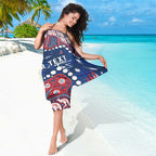 Personalized Sydney Roosters Sarong Aboriginal Pattern with Graffiti Style Design