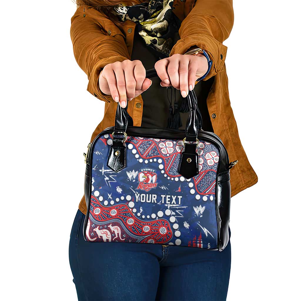 Personalized Sydney Roosters Shoulder Handbag Aboriginal Pattern with Graffiti Style Design