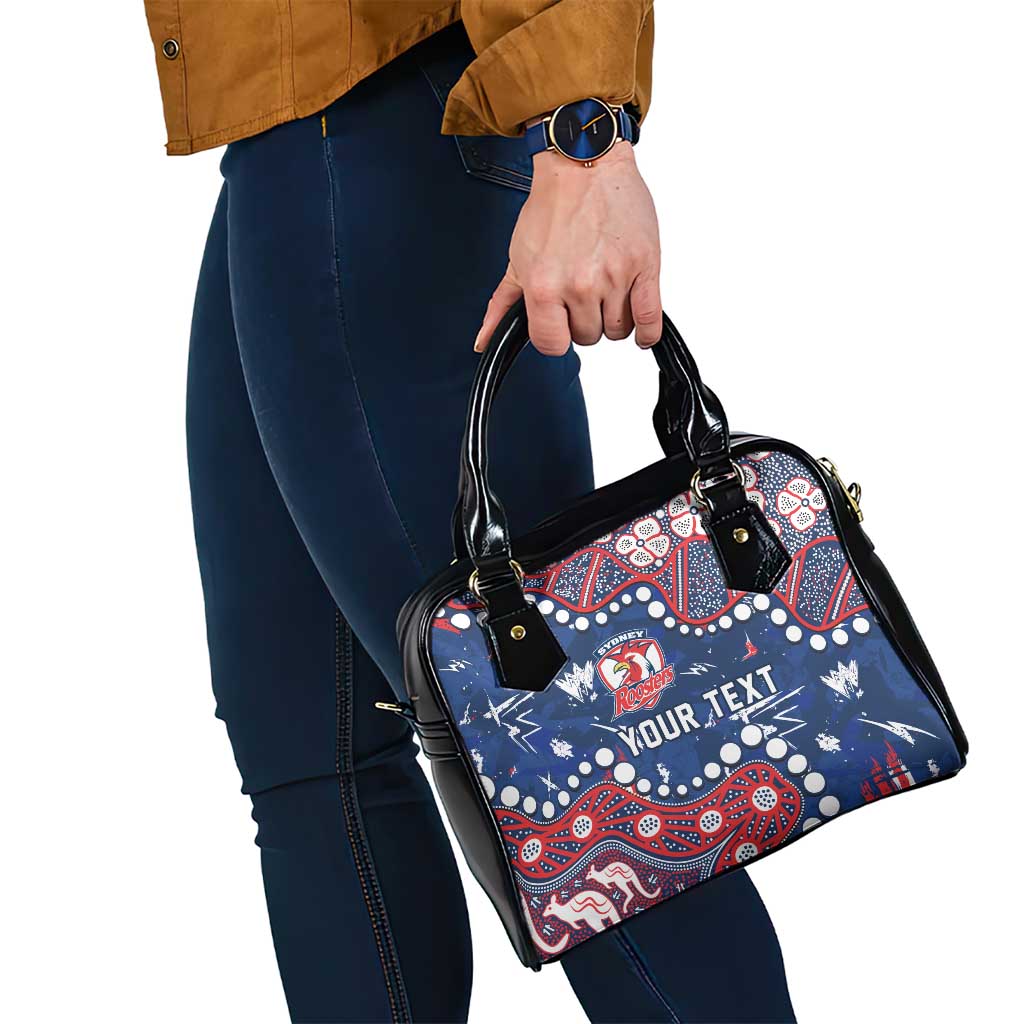 Personalized Sydney Roosters Shoulder Handbag Aboriginal Pattern with Graffiti Style Design