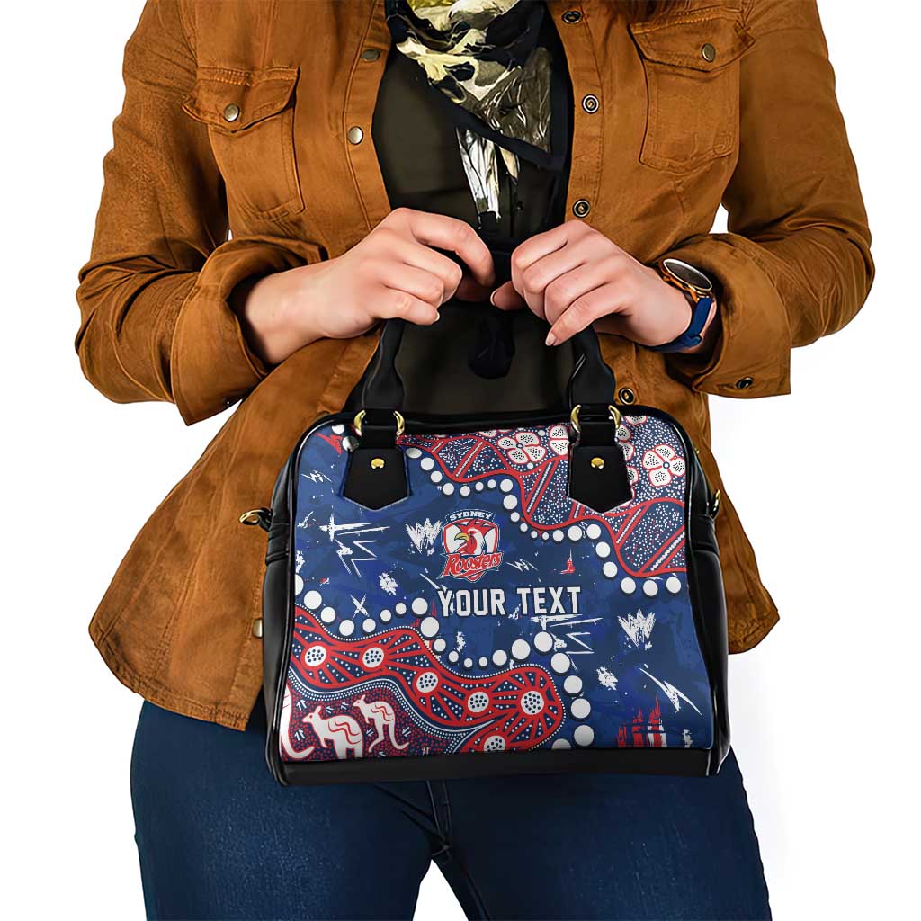 Personalized Sydney Roosters Shoulder Handbag Aboriginal Pattern with Graffiti Style Design