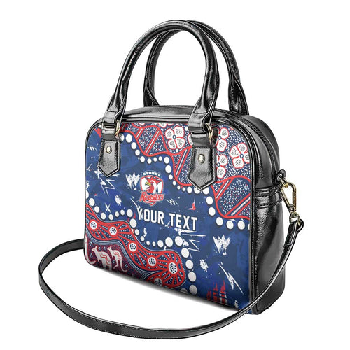 Personalized Sydney Roosters Shoulder Handbag Aboriginal Pattern with Graffiti Style Design