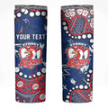 Personalized Sydney Roosters Skinny Tumbler Aboriginal Pattern with Graffiti Style Design