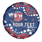 Personalized Sydney Roosters Spare Tire Cover Aboriginal Pattern with Graffiti Style Design