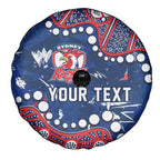 Personalized Sydney Roosters Spare Tire Cover Aboriginal Pattern with Graffiti Style Design