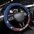 Sydney Roosters Steering Wheel Cover Aboriginal Pattern with Graffiti Style Design