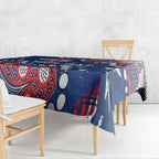 Personalized Sydney Roosters Tablecloth Aboriginal Pattern with Graffiti Style Design