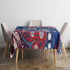 Personalized Sydney Roosters Tablecloth Aboriginal Pattern with Graffiti Style Design