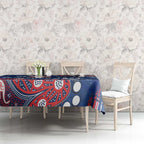 Personalized Sydney Roosters Tablecloth Aboriginal Pattern with Graffiti Style Design