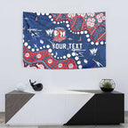 Personalized Sydney Roosters Tapestry Aboriginal Pattern with Graffiti Style Design