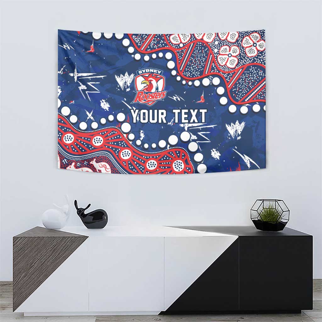 Personalized Sydney Roosters Tapestry Aboriginal Pattern with Graffiti Style Design