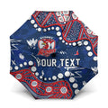 Personalized Sydney Roosters Umbrella Aboriginal Pattern with Graffiti Style Design