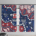 Personalized Sydney Roosters Window Curtain Aboriginal Pattern with Graffiti Style Design