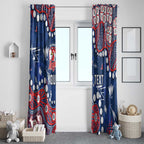 Personalized Sydney Roosters Window Curtain Aboriginal Pattern with Graffiti Style Design