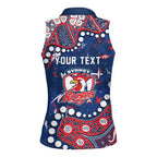 Personalized Sydney Roosters Women Sleeveless Polo Shirt Aboriginal Pattern with Graffiti Style Design