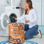Personalized Wests Tigers Laundry Basket Aboriginal Pattern with Graffiti Style Design