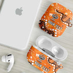 Personalized Wests Tigers AirPods Case Aboriginal Pattern with Graffiti Style Design