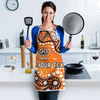 Personalized Wests Tigers Apron Aboriginal Pattern with Graffiti Style Design