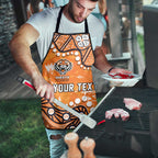 Personalized Wests Tigers Apron Aboriginal Pattern with Graffiti Style Design