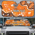 Personalized Wests Tigers Auto Sun Shade Aboriginal Pattern with Graffiti Style Design