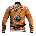 Personalized Wests Tigers Baseball Jacket Aboriginal Pattern with Graffiti Style Design