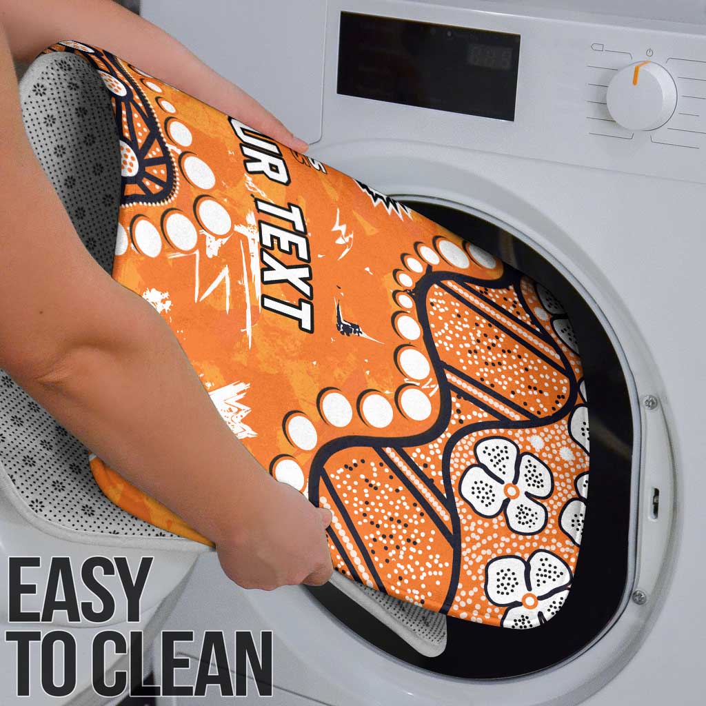 Personalized Wests Tigers Bathroom Set Aboriginal Pattern with Graffiti Style Design