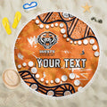 Personalized Wests Tigers Beach Blanket Aboriginal Pattern with Graffiti Style Design
