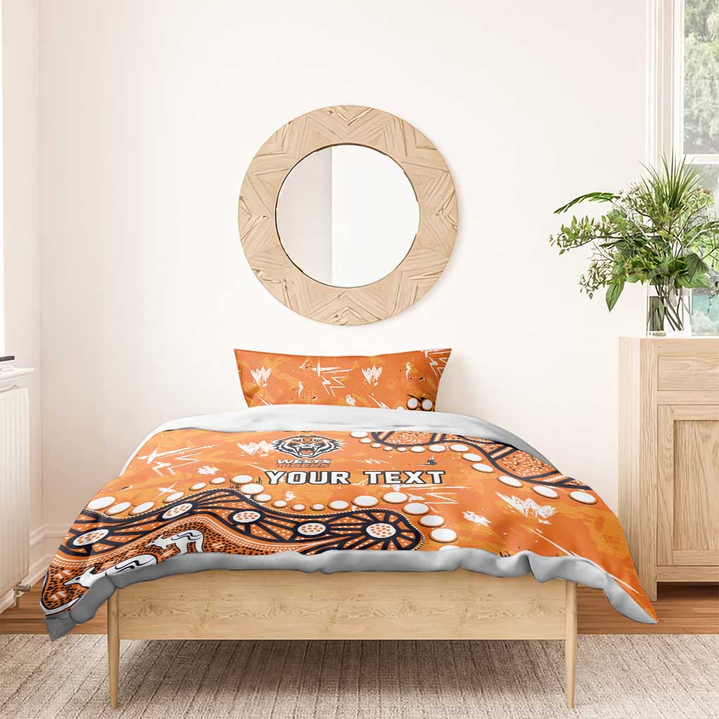 Personalized Wests Tigers Bedding Set Aboriginal Pattern with Graffiti Style Design