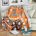 Personalized Wests Tigers Blanket Aboriginal Pattern with Graffiti Style Design